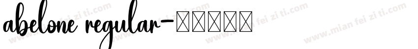abelone regular字体转换